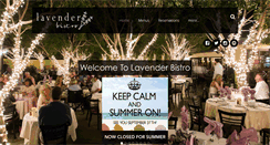 Desktop Screenshot of lavenderbistro.com